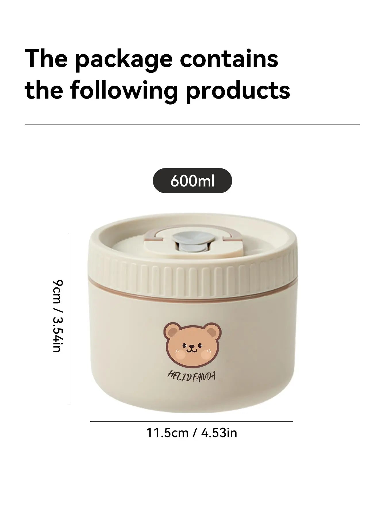 WORTHBUY Cute Bear 304 Stainless Steel Thermal Lunch Box For Kids Adults Portable Microwave Bento Box Leak Proof Food Container - H. home supplies