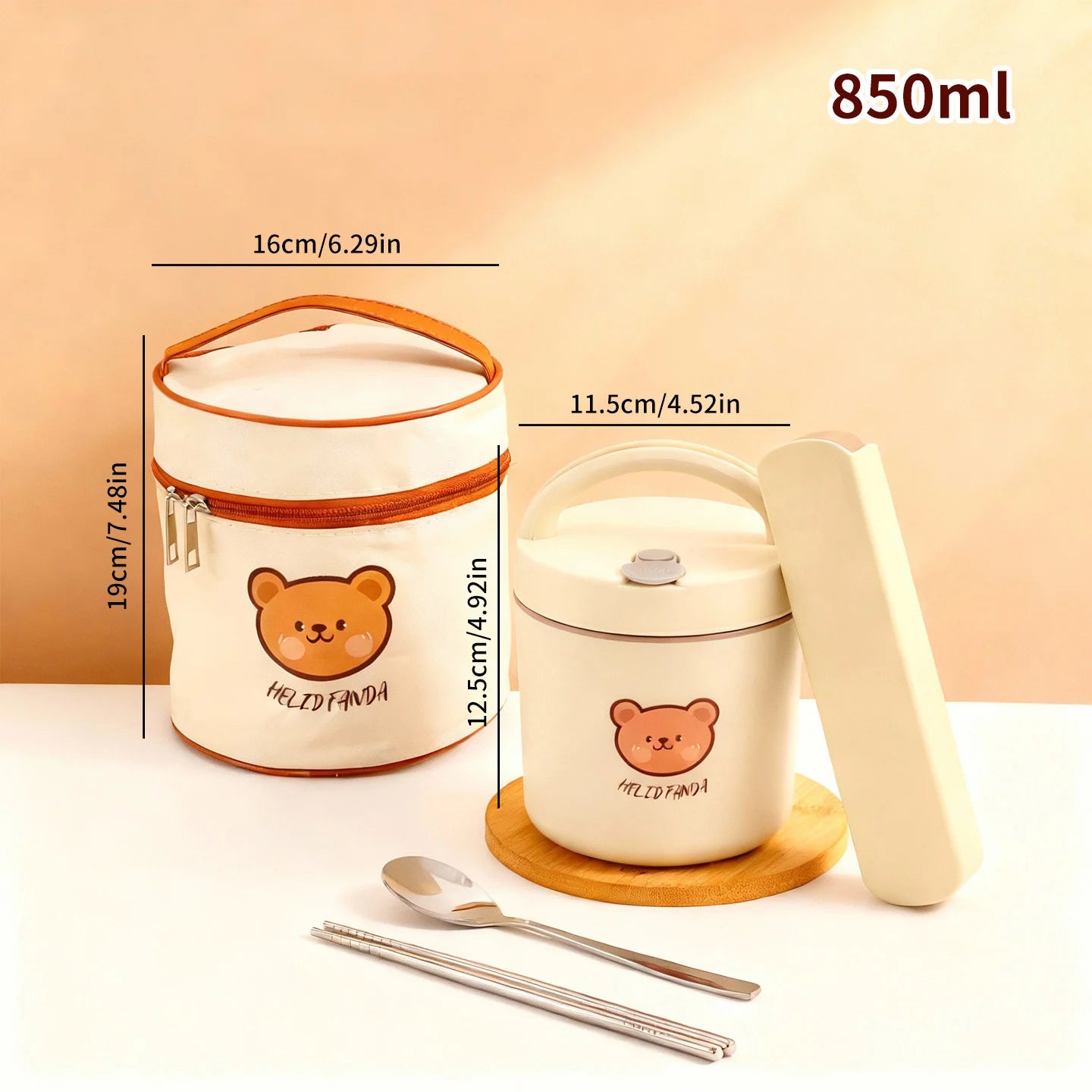 WORTHBUY Double - layer Insulated 316 Stainless Steel Bento Lunch Box For Kids With Handle Sealed Portable Picnic Food Container - H. home supplies