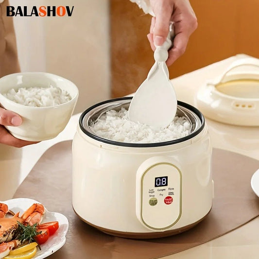 1.8L Electric Rice Cooker Portable MultiCooker Household Rice Pot Non - Stick Smart Low Sugar Cooking Machine for Kitchen and Home - H. home supplies