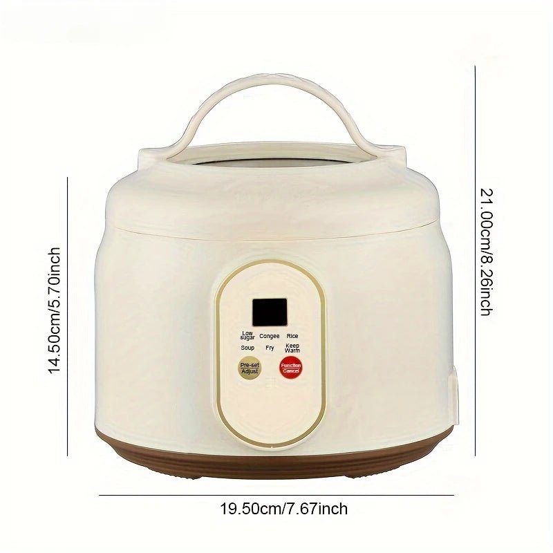 1.8L Electric Rice Cooker Portable MultiCooker Household Rice Pot Non - Stick Smart Low Sugar Cooking Machine for Kitchen and Home - H. home supplies