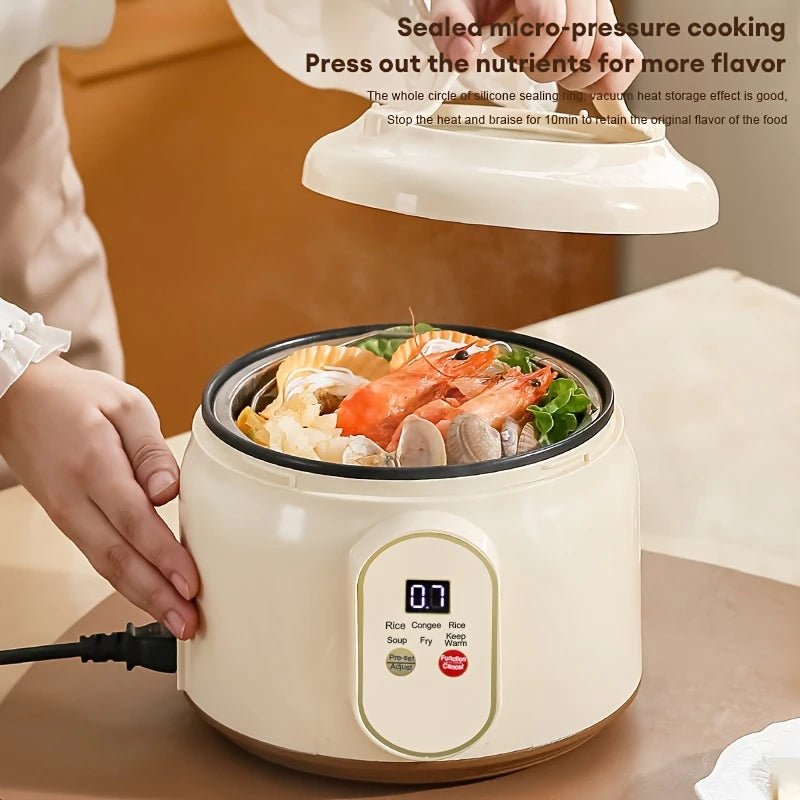 1.8L Electric Rice Cooker Portable MultiCooker Household Rice Pot Non - Stick Smart Low Sugar Cooking Machine for Kitchen and Home - H. home supplies