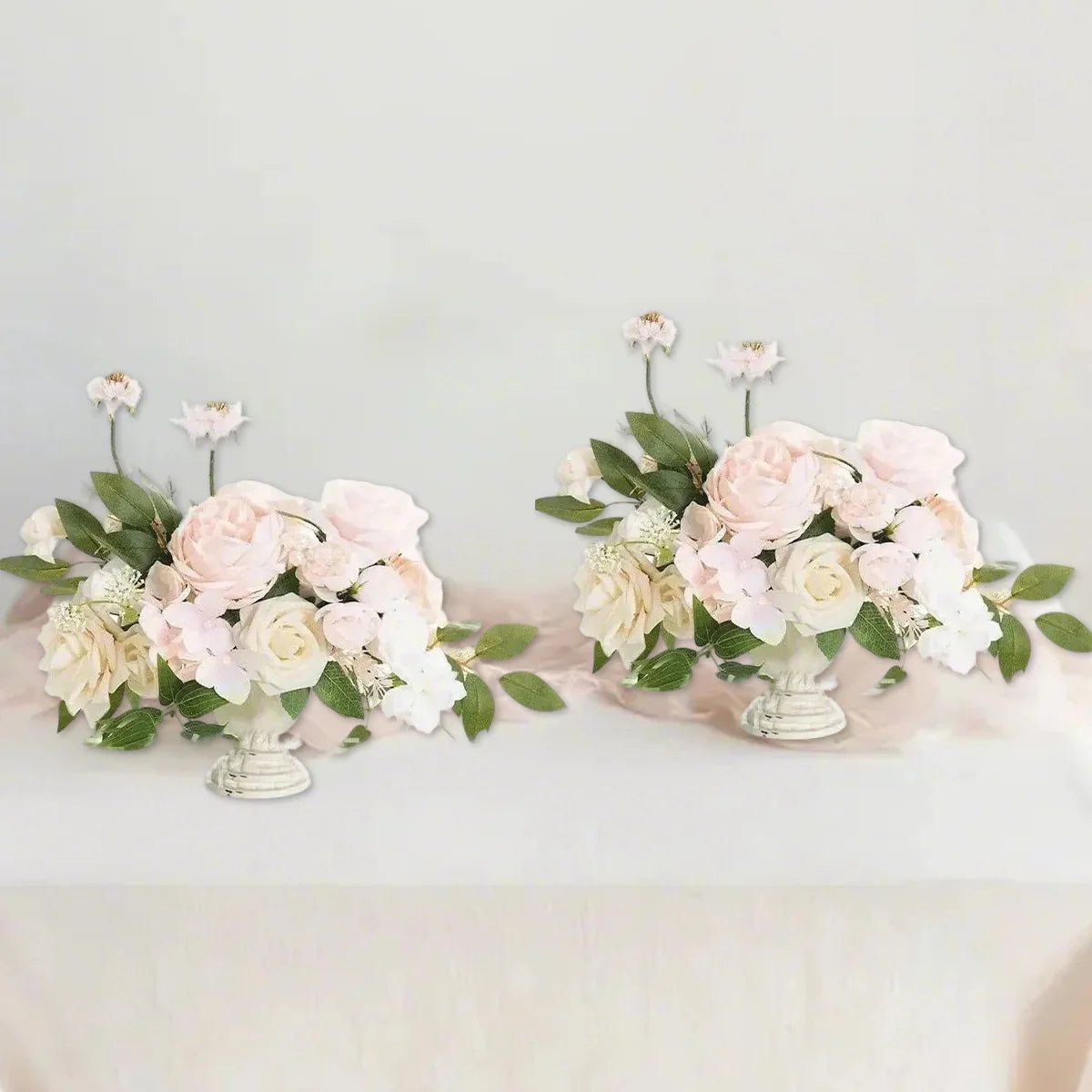 2 Pack Artificial Rose Flowers Without Vase, Wedding Decor Centerpiece Flower for Ceremony Reception Tabletop Desk - H. home supplies