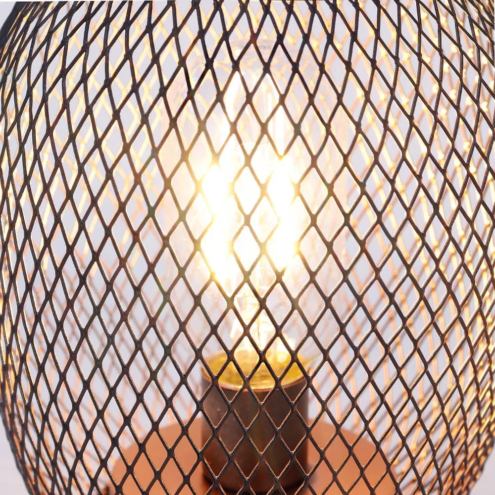 2Pcs Metal Cage Table Lamp Round Shaped LED Lantern Battery Powered Cordless Lamp for Weddings Party Home Decor Candle Holder - H. home supplies