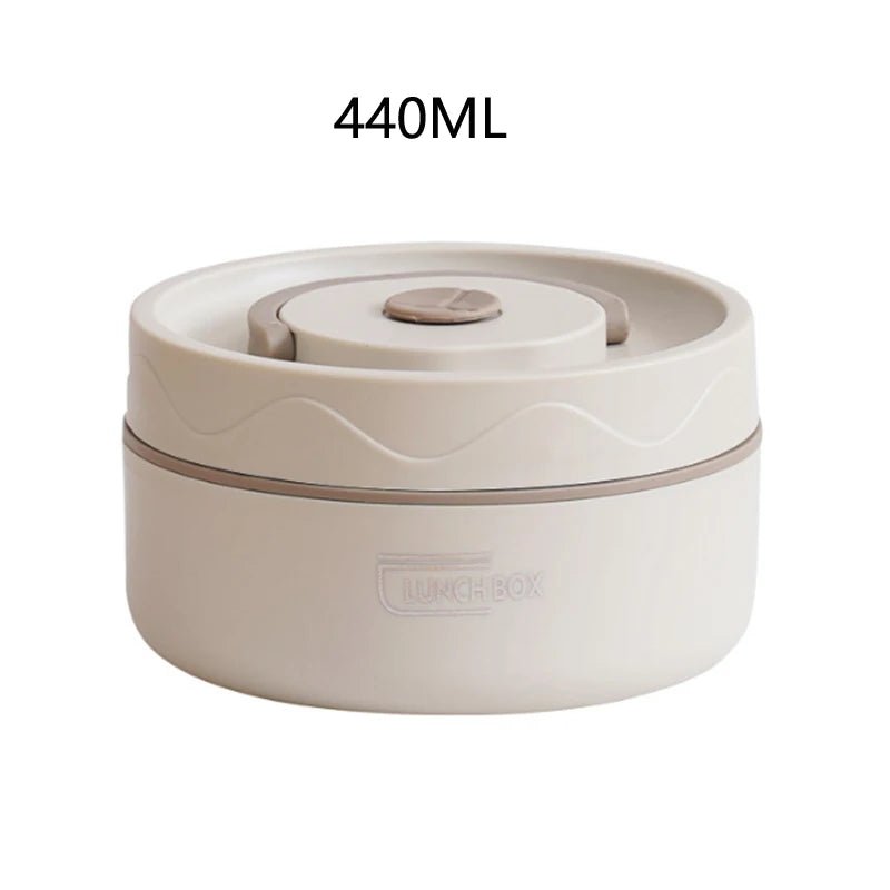 304 Stainless Steel Insulated Lunch Box with Storage Bag Portable Double - layer Covered Lunch Box Office Student Sealed Lunch Box - H. home supplies