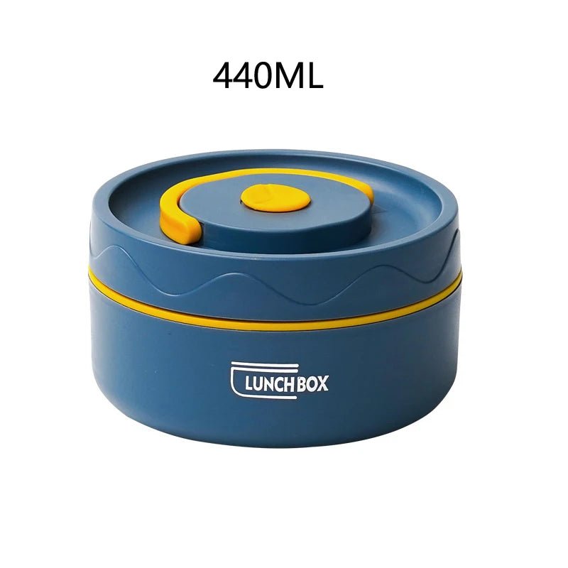 304 Stainless Steel Insulated Lunch Box with Storage Bag Portable Double - layer Covered Lunch Box Office Student Sealed Lunch Box - H. home supplies