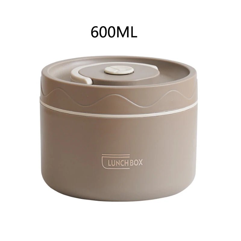 304 Stainless Steel Insulated Lunch Box with Storage Bag Portable Double - layer Covered Lunch Box Office Student Sealed Lunch Box - H. home supplies