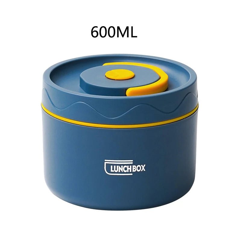 304 Stainless Steel Insulated Lunch Box with Storage Bag Portable Double - layer Covered Lunch Box Office Student Sealed Lunch Box - H. home supplies