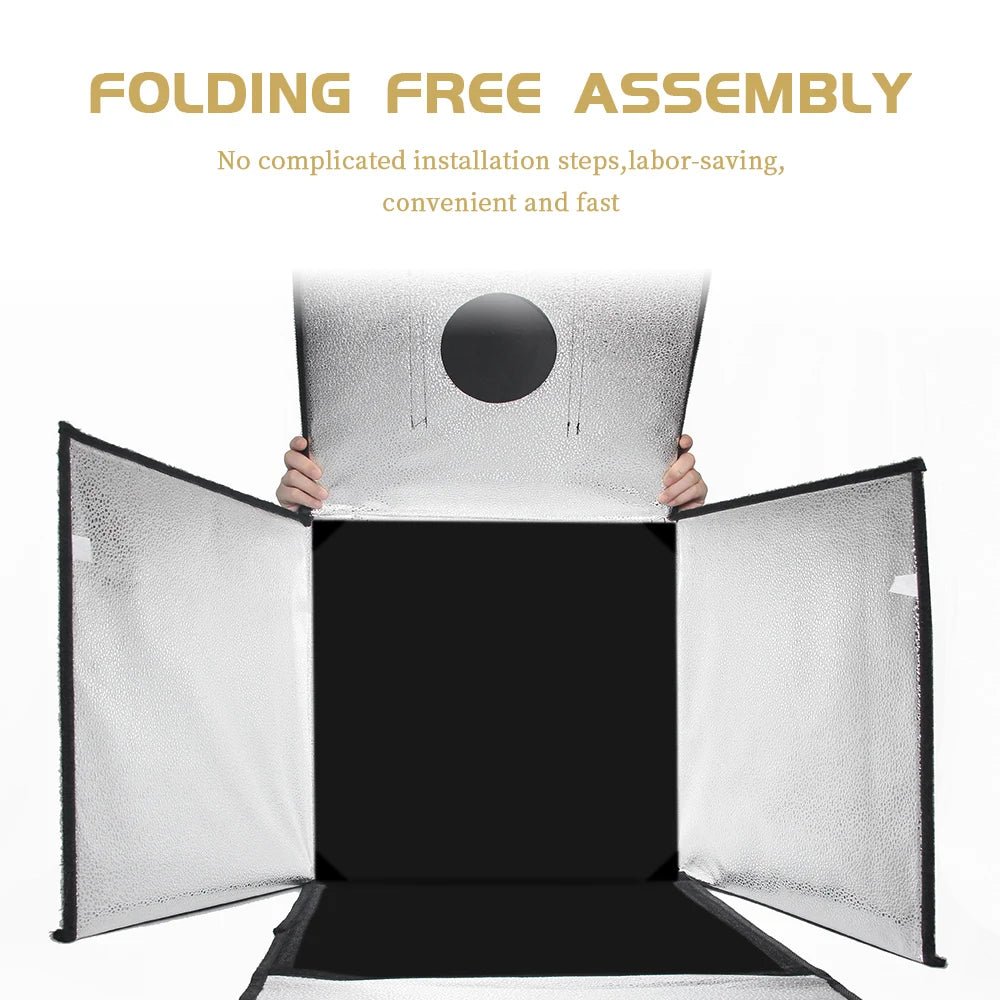 45 65 80cm Photo Light Studio Soft Boxes Portable Foldable Dimmable Photography Table Shooting Tents Kit With 5 Background Board - H. home supplies