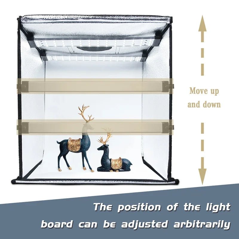 45 65 80cm Photo Light Studio Soft Boxes Portable Foldable Dimmable Photography Table Shooting Tents Kit With 5 Background Board - H. home supplies