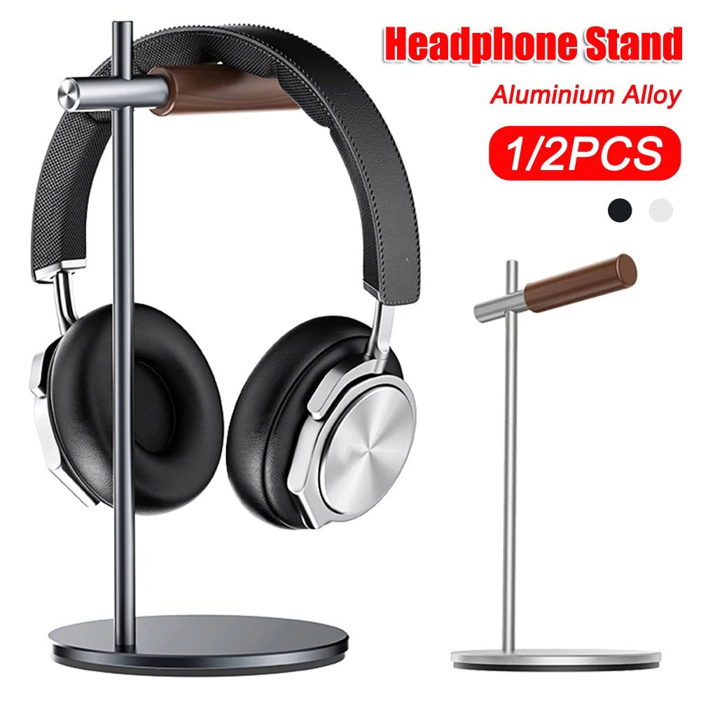 Aluminium Alloy Desk Earphone Stand Non - Slip Gaming Headset Stand Rack Detachable for Apple Vision Pro/Airpods Max/HyperX/Beats - H. home supplies