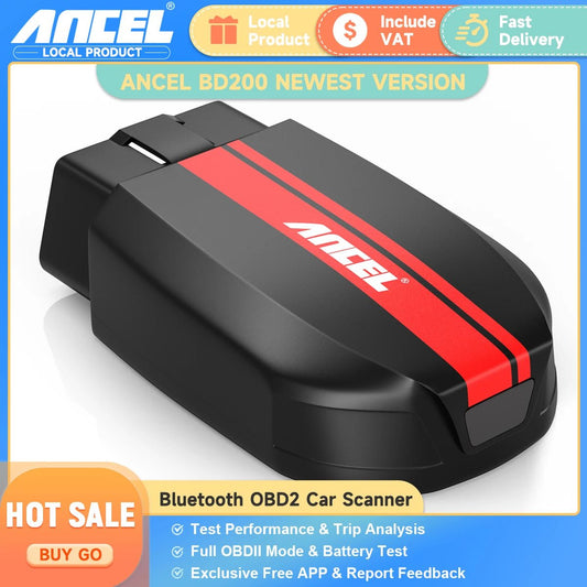 ANCEL BD200 OBD2 Automotive Scanner Bluetooth Code Reader Engine Check Battery Test OBD2 Diagnostic Scan Tools for Android IOS - H. home supplies