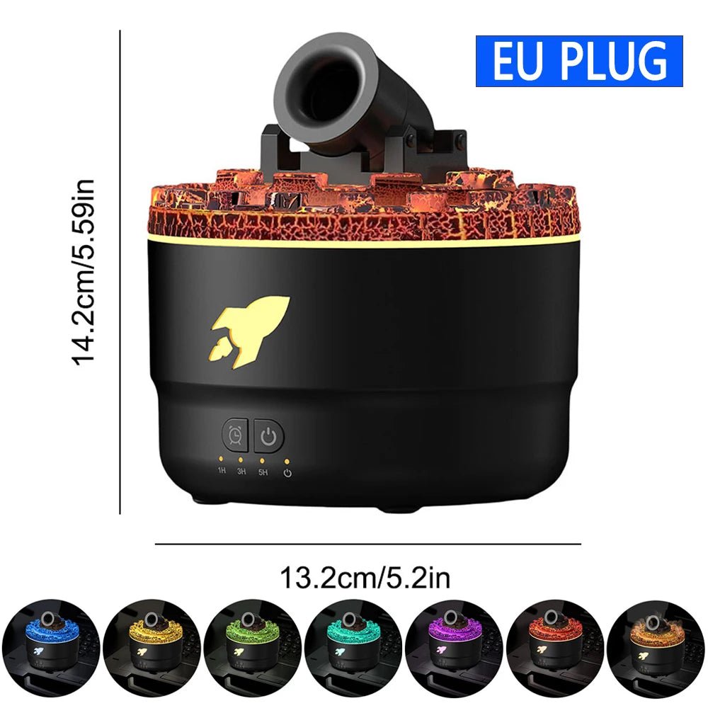 Cannon Blast Aroma Humidifier Essential Oil Diffuser Air Humidifier Aromatherapy Diffuser Volcanic Crack Light Cannons Humidifie - H. home supplies