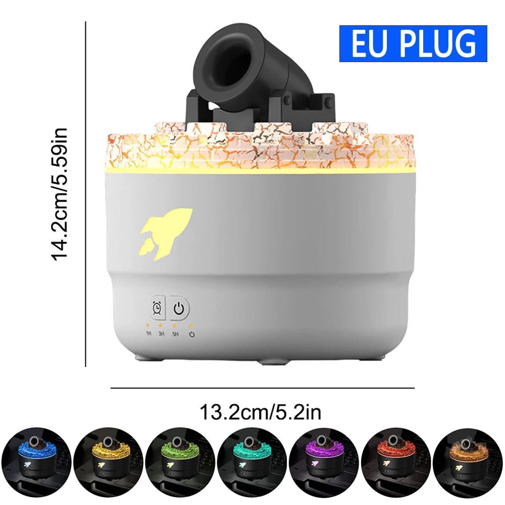 Cannon Blast Aroma Humidifier Essential Oil Diffuser Air Humidifier Aromatherapy Diffuser Volcanic Crack Light Cannons Humidifie - H. home supplies