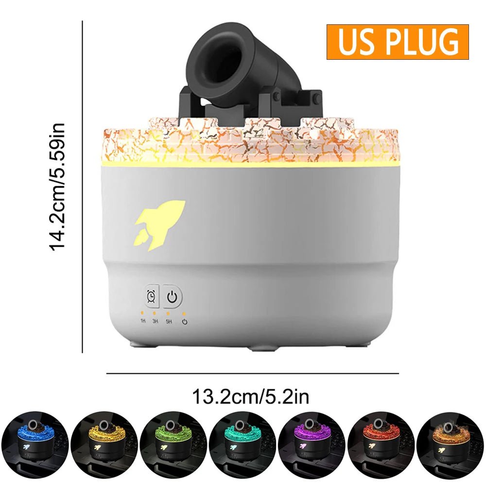 Cannon Blast Aroma Humidifier Essential Oil Diffuser Air Humidifier Aromatherapy Diffuser Volcanic Crack Light Cannons Humidifie - H. home supplies