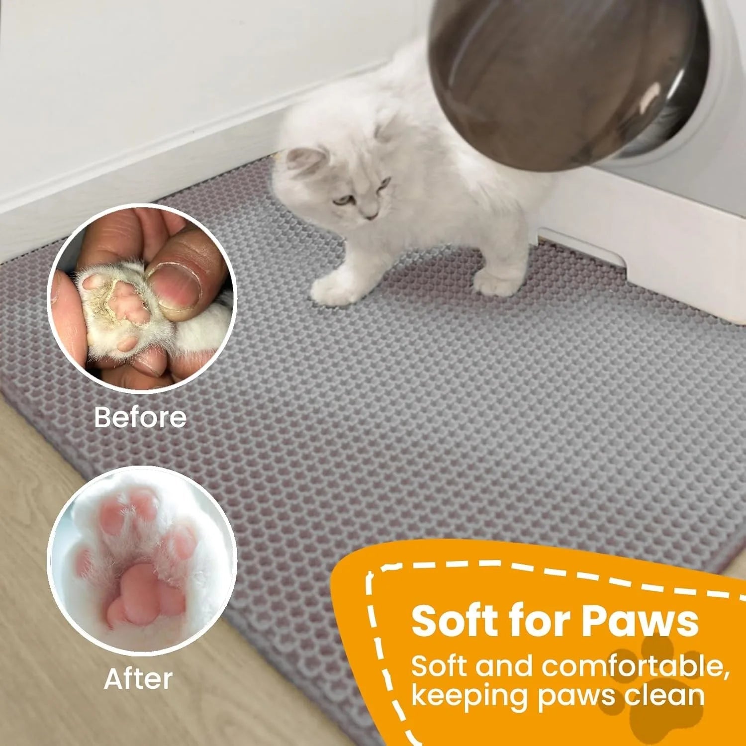 Cat Litter Mat Double Layer Pet Non Slip Big Pet Litter Box Filter MatWear Resistant Waterproof Anti - slip Cat Litter Mat - H. home supplies