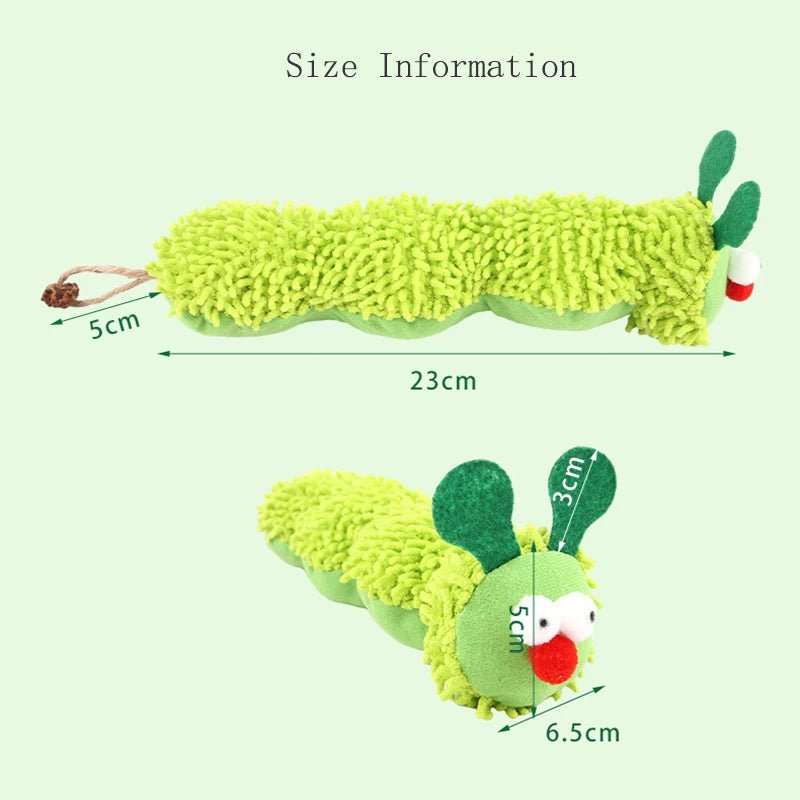 Cat plush toy pet amusing cat to relieve boredom interactive scratch - resistant and bite - resistant green animal toy - H. home supplies