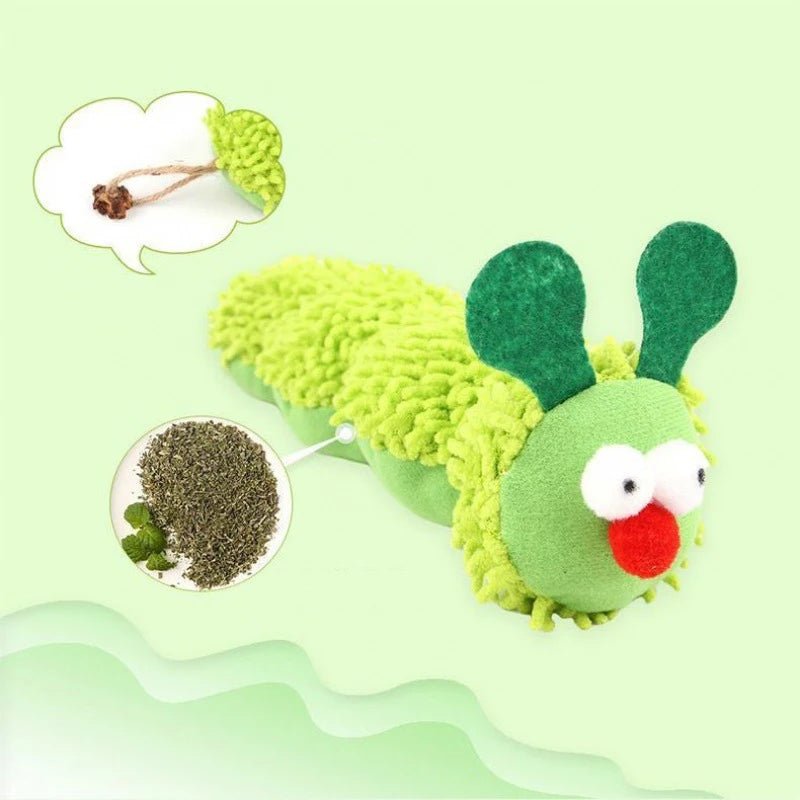 Cat plush toy pet amusing cat to relieve boredom interactive scratch - resistant and bite - resistant green animal toy - H. home supplies