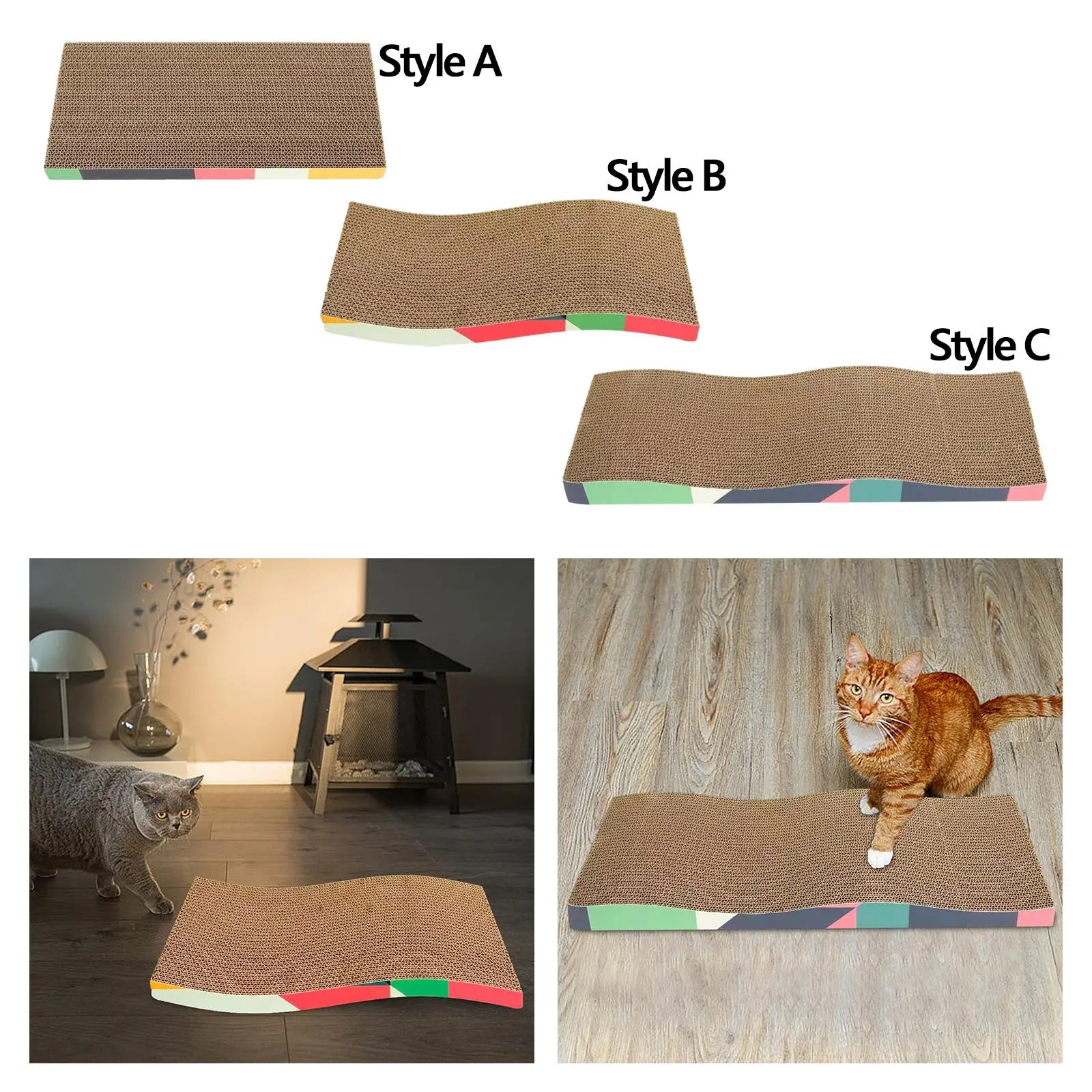 Cat Scratcher Cardboard Pet Sleeping Bed Pet Sofa for Indoor Cats Rest Play - H. home supplies