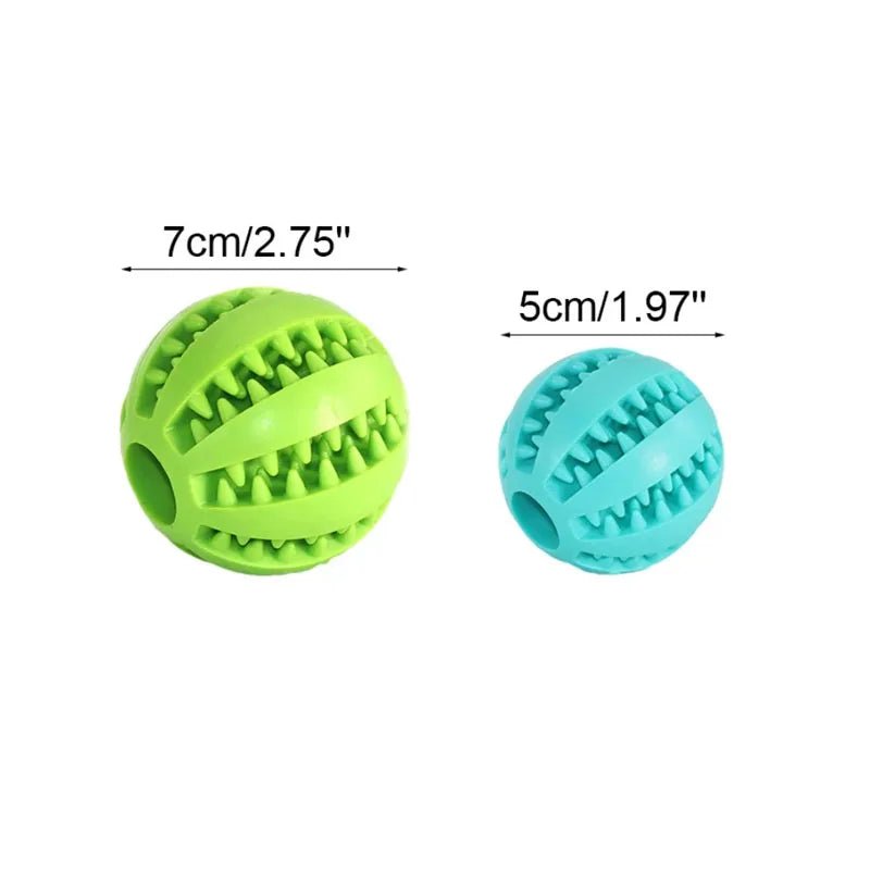 Dog Toy Ball Interactive Rubber Balls Puppy Chewing Toys Pet Tooth Cleaning Ball Cats Pets Food Treat Feeder Silicone Balls Toy - H. home supplies