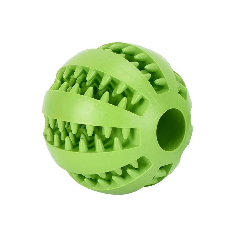 Dog Toy Ball Interactive Rubber Balls Puppy Chewing Toys Pet Tooth Cleaning Ball Cats Pets Food Treat Feeder Silicone Balls Toy - H. home supplies