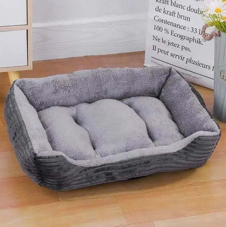 Large Pet House Dog Bed Cat Mat Long Plush Deep Sleeping Warm Soft Small Dog Cushion Calm Beds for Puppy Chihuahua - H. home supplies