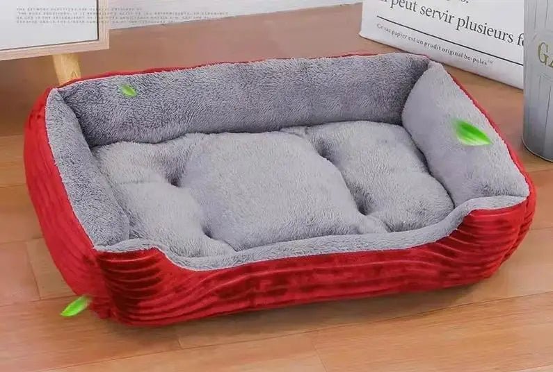 Large Pet House Dog Bed Cat Mat Long Plush Deep Sleeping Warm Soft Small Dog Cushion Calm Beds for Puppy Chihuahua - H. home supplies