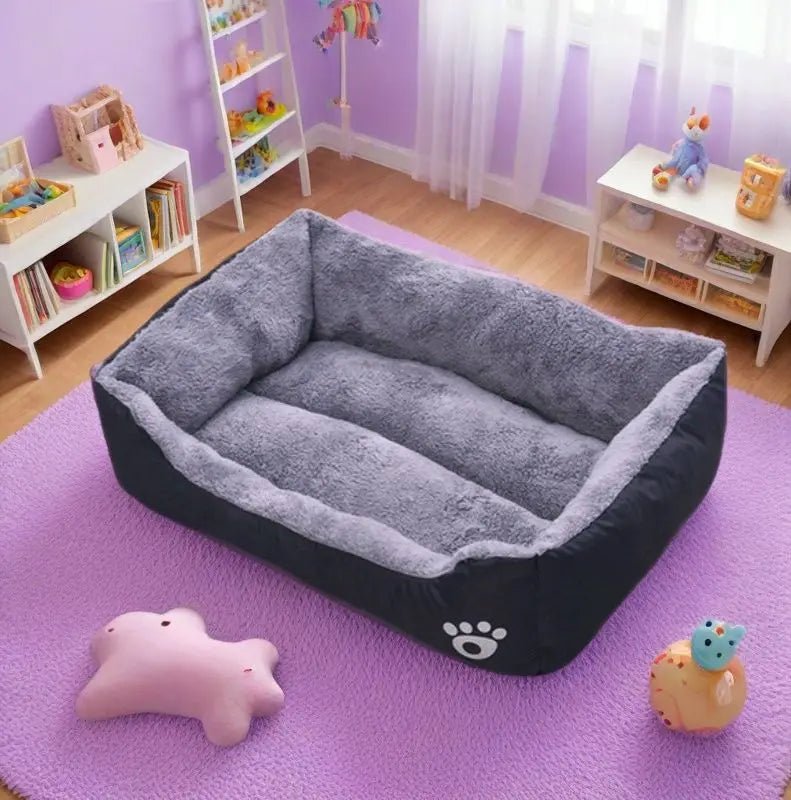 Large Pet House Dog Bed Cat Mat Long Plush Deep Sleeping Warm Soft Small Dog Cushion Calm Beds for Puppy Chihuahua - H. home supplies