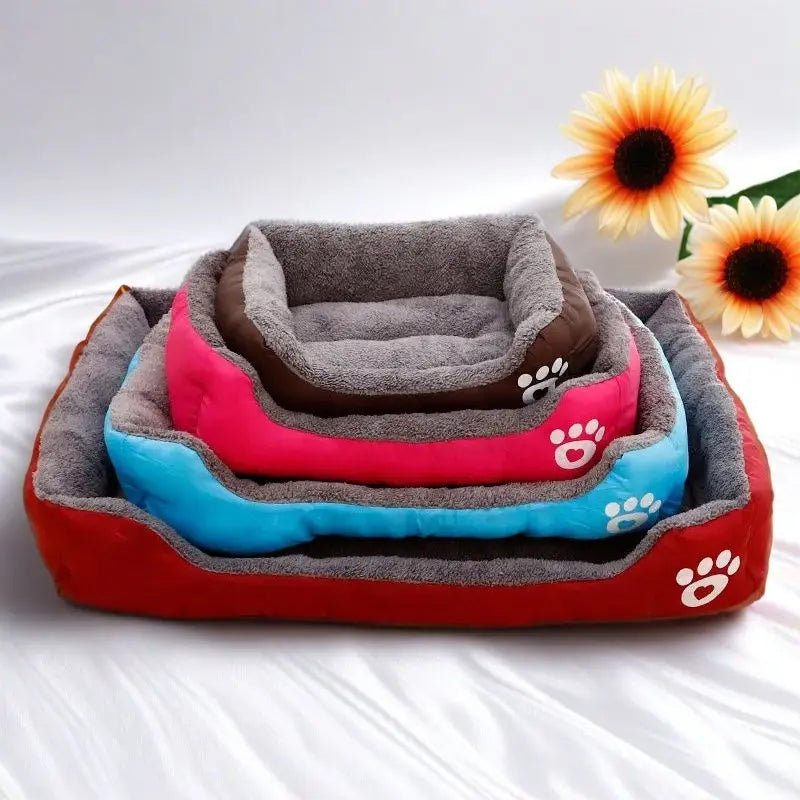 Large Pet House Dog Bed Cat Mat Long Plush Deep Sleeping Warm Soft Small Dog Cushion Calm Beds for Puppy Chihuahua - H. home supplies