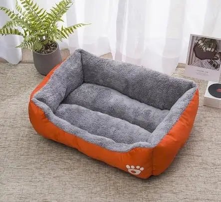 Large Pet House Dog Bed Cat Mat Long Plush Deep Sleeping Warm Soft Small Dog Cushion Calm Beds for Puppy Chihuahua - H. home supplies