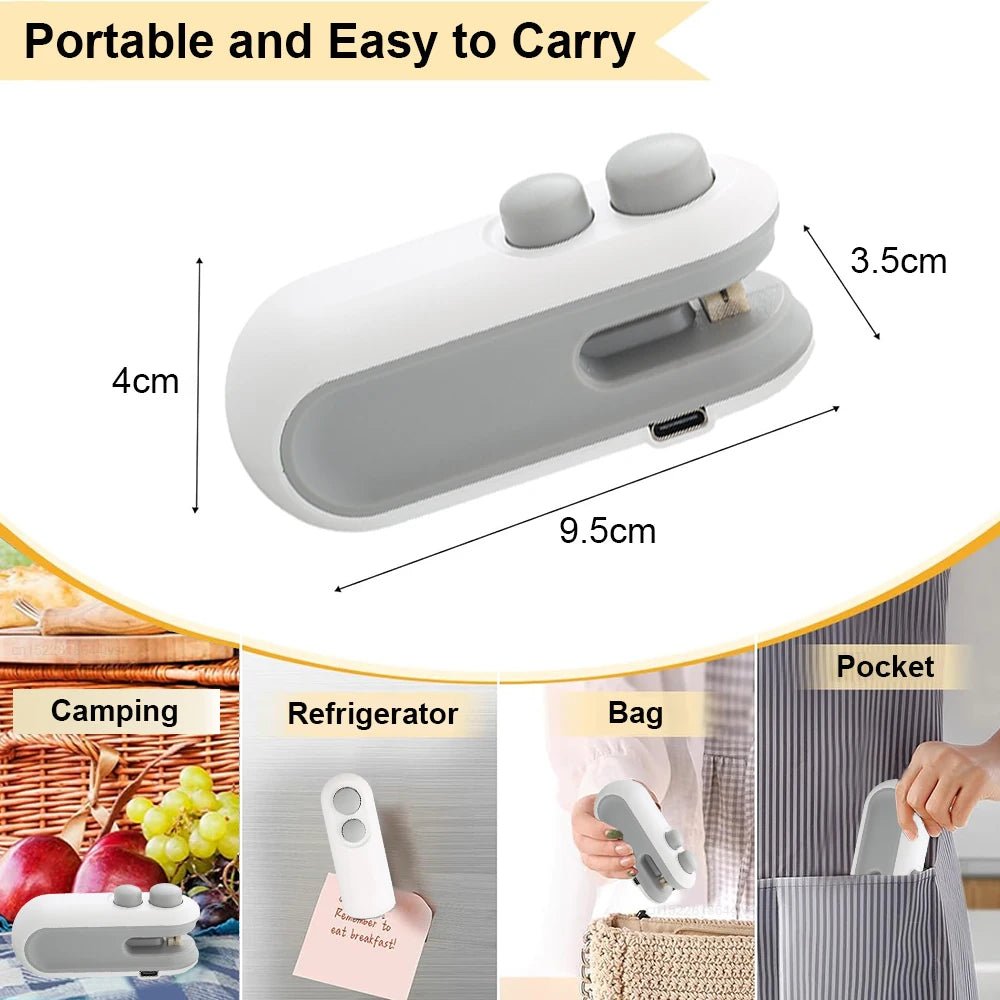 Mini Heat Bag Sealing Machine Plastic Bag Sealer Portable Thermal Plastic Bag Sealants Handheld Plastic Bags Sealing Machine - H. home supplies
