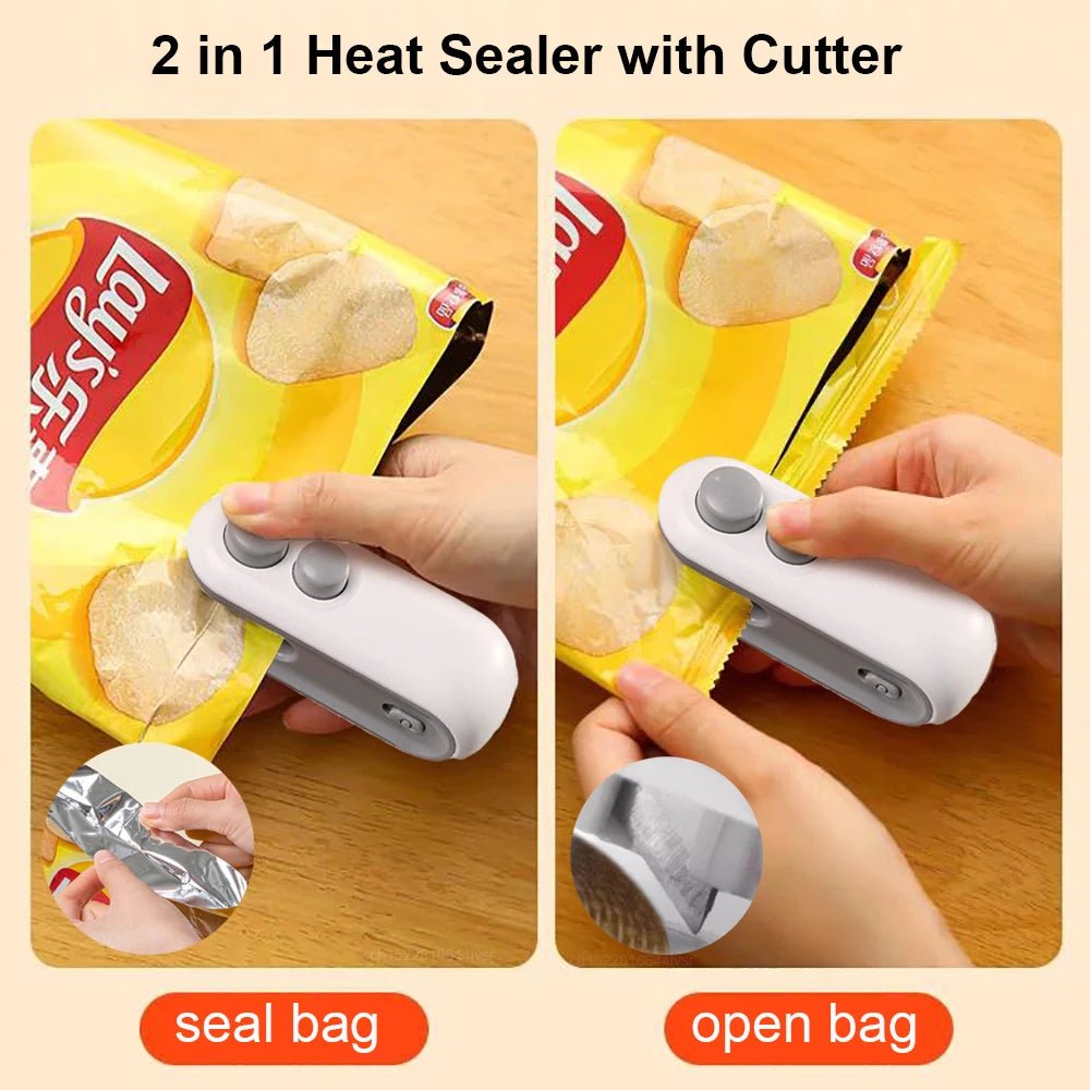 Mini Heat Bag Sealing Machine Plastic Bag Sealer Portable Thermal Plastic Bag Sealants Handheld Plastic Bags Sealing Machine - H. home supplies