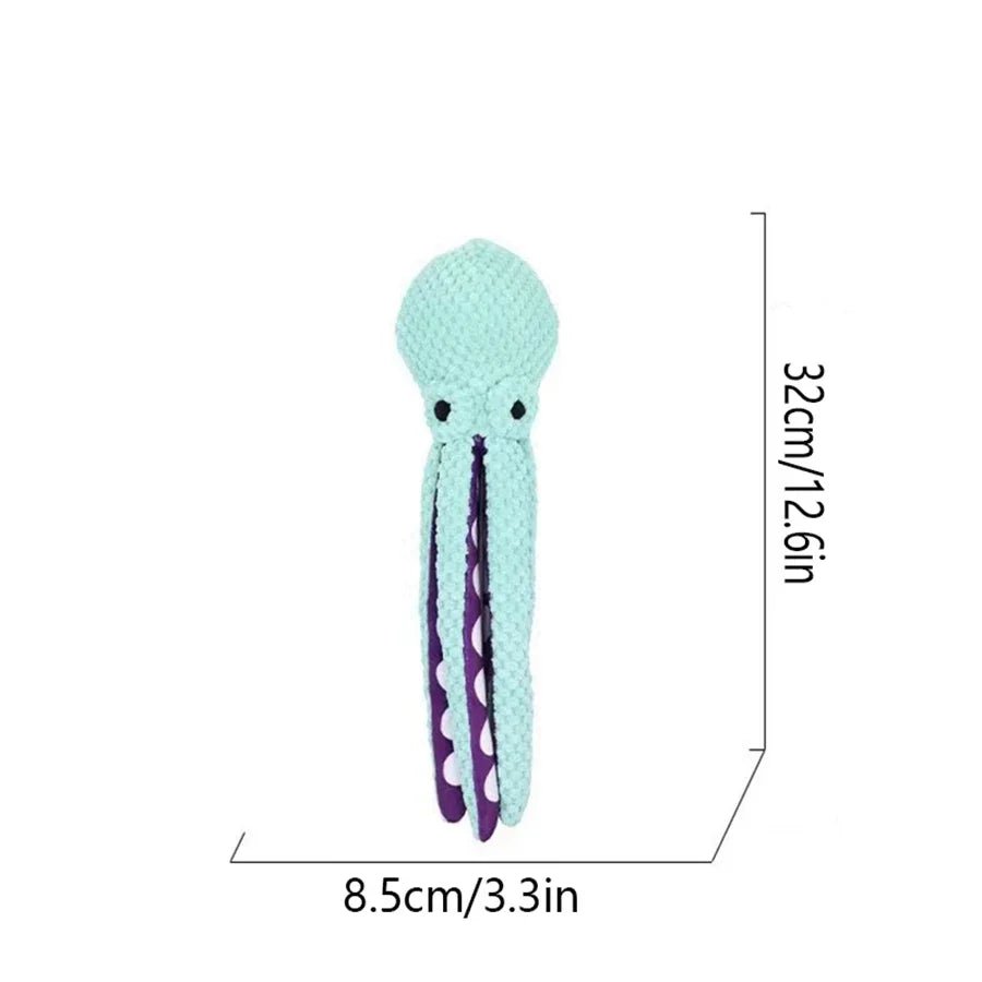 Pet plush octopus toy interactive sound anti - demolition home large and small dog boredom companion dog toy - H. home supplies
