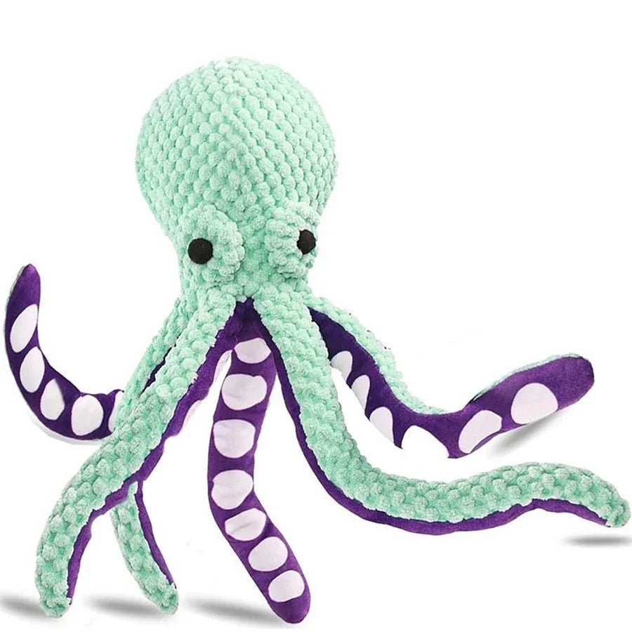 Pet plush octopus toy interactive sound anti - demolition home large and small dog boredom companion dog toy - H. home supplies