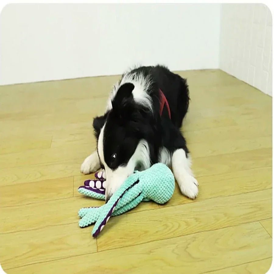 Pet plush octopus toy interactive sound anti - demolition home large and small dog boredom companion dog toy - H. home supplies