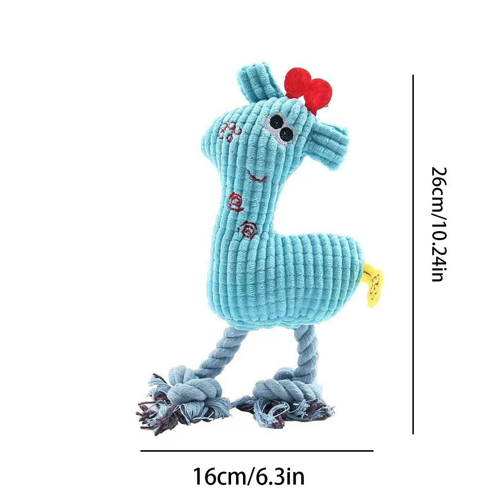 Pet Plush Toy: Bite - Resistant Animal Doll with Squeaker, Soft Stuffed Toy for Dogs/Cats, Interactive Chew Toy - H. home supplies