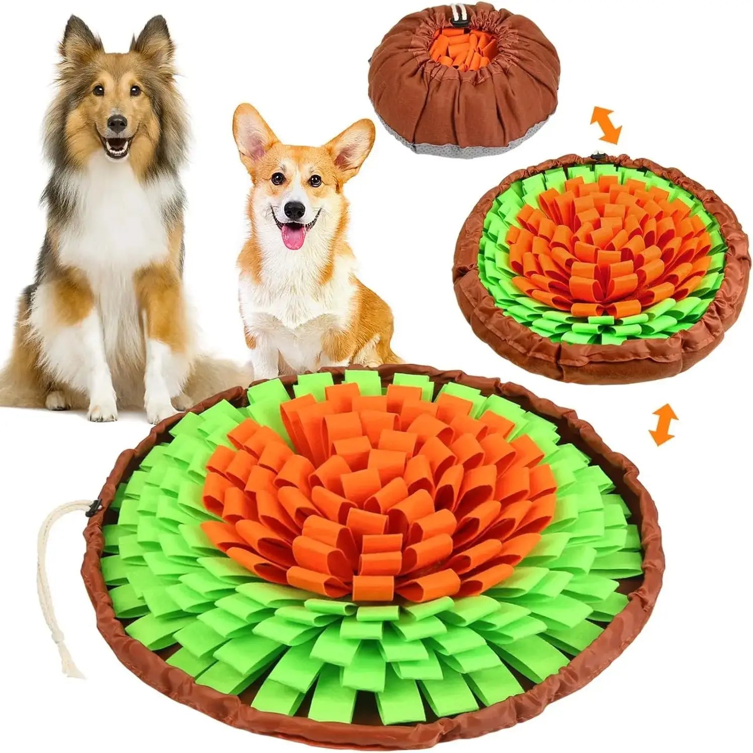 Pet Snuffle Mat for Dogs, Interactive Feed Game for Boredom, Encourages Natural Foraging Skills for Cats Dogs Bowl Travel Use - H. home supplies