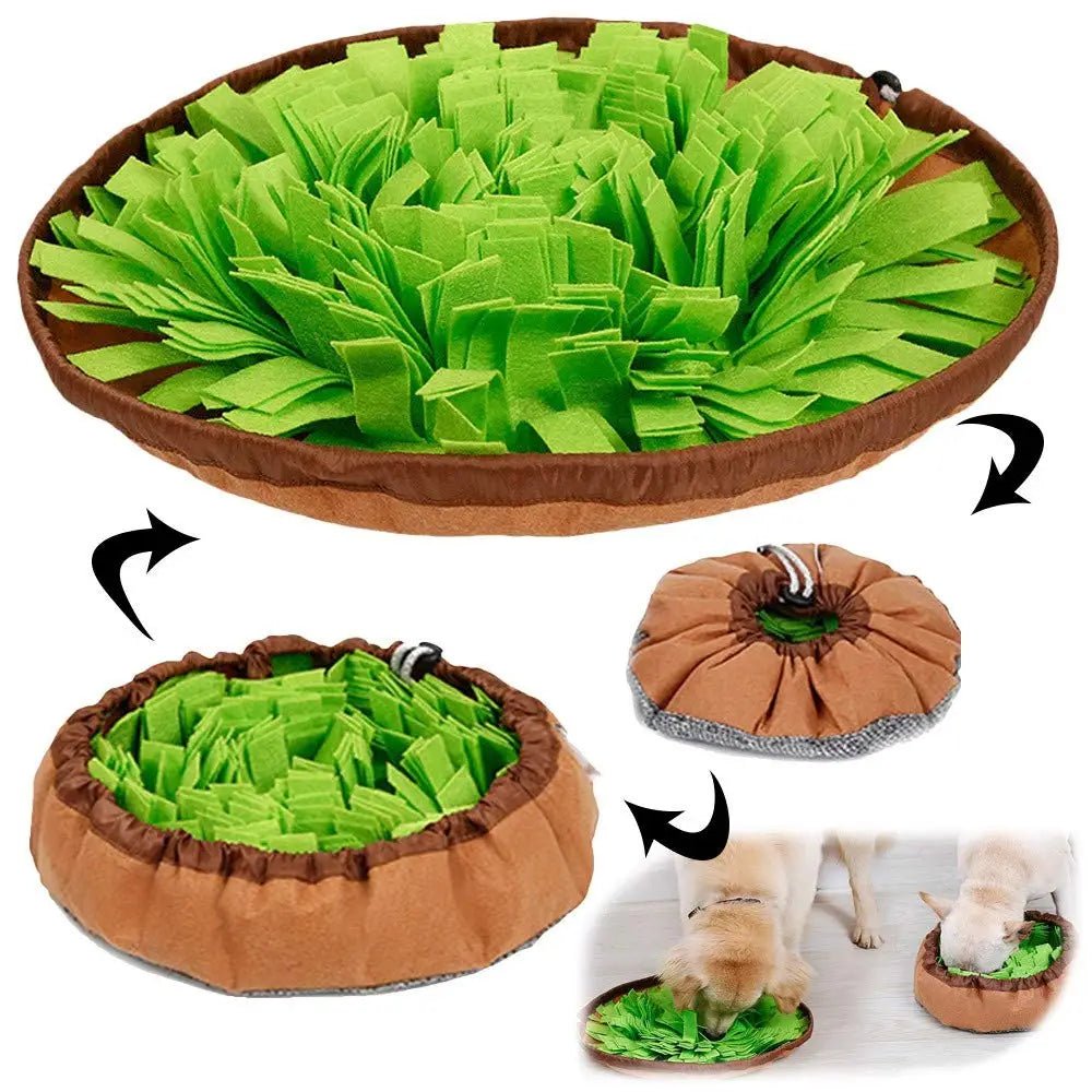 Pet Snuffle Mat for Dogs, Interactive Feed Game for Boredom, Encourages Natural Foraging Skills for Cats Dogs Bowl Travel Use - H. home supplies