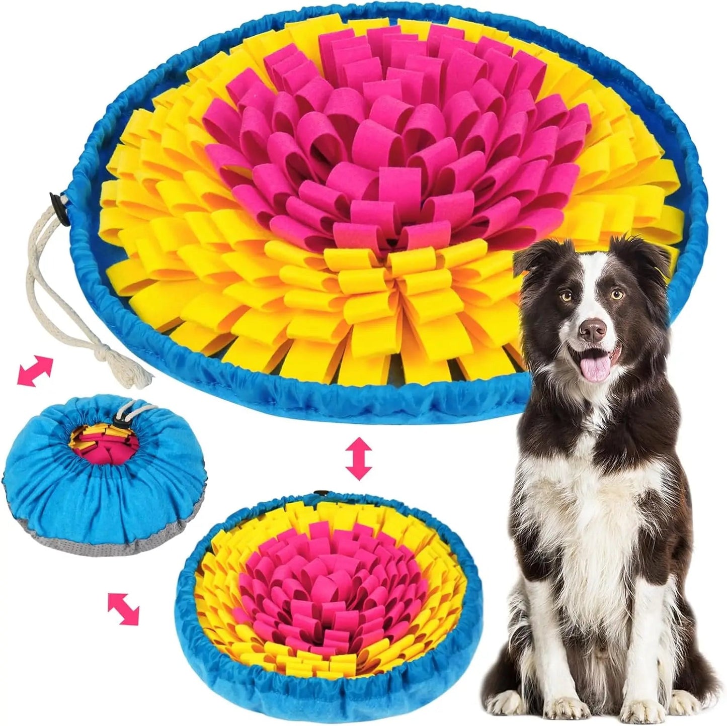 Pet Snuffle Mat for Dogs, Interactive Feed Game for Boredom, Encourages Natural Foraging Skills for Cats Dogs Bowl Travel Use - H. home supplies