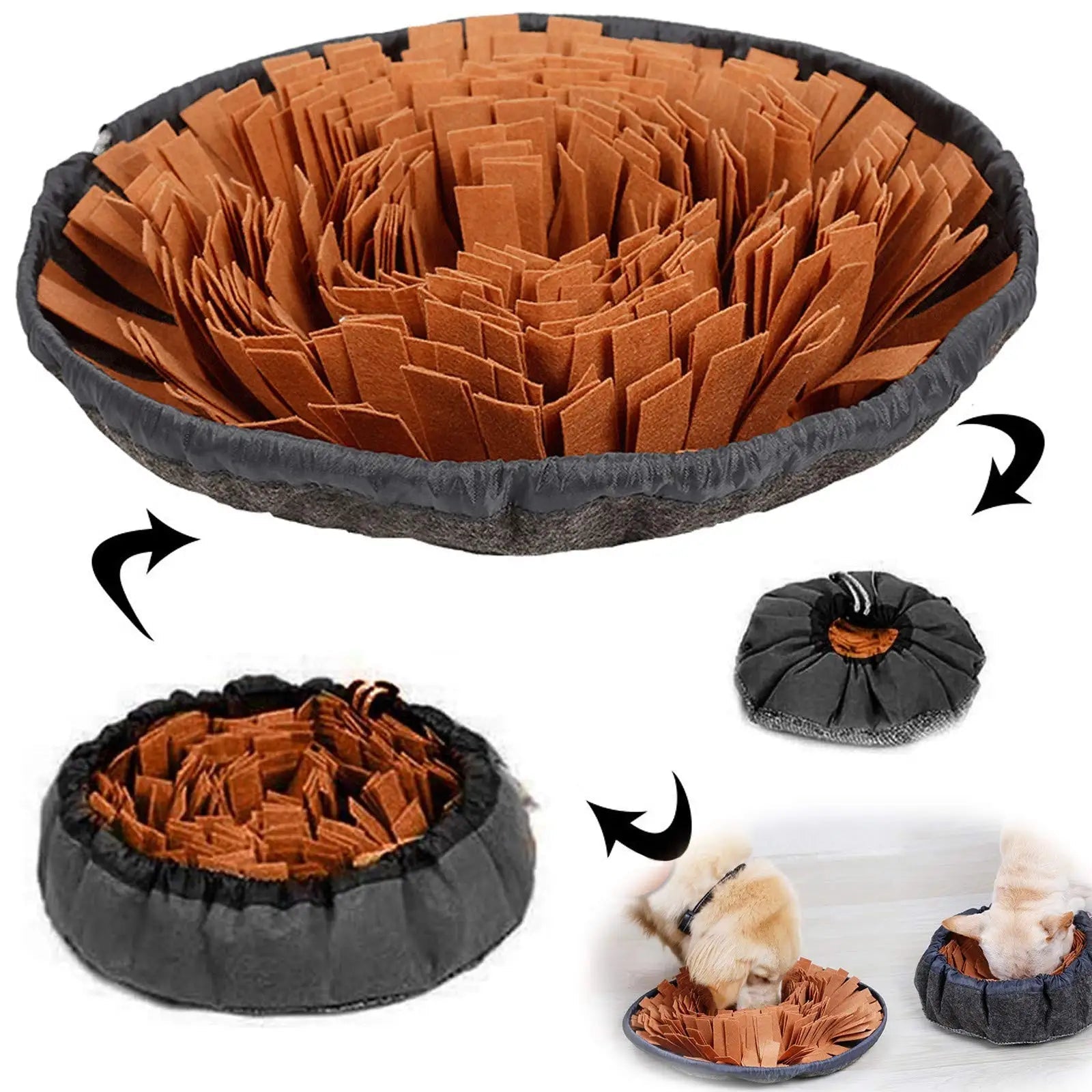 Pet Snuffle Mat for Dogs, Interactive Feed Game for Boredom, Encourages Natural Foraging Skills for Cats Dogs Bowl Travel Use - H. home supplies