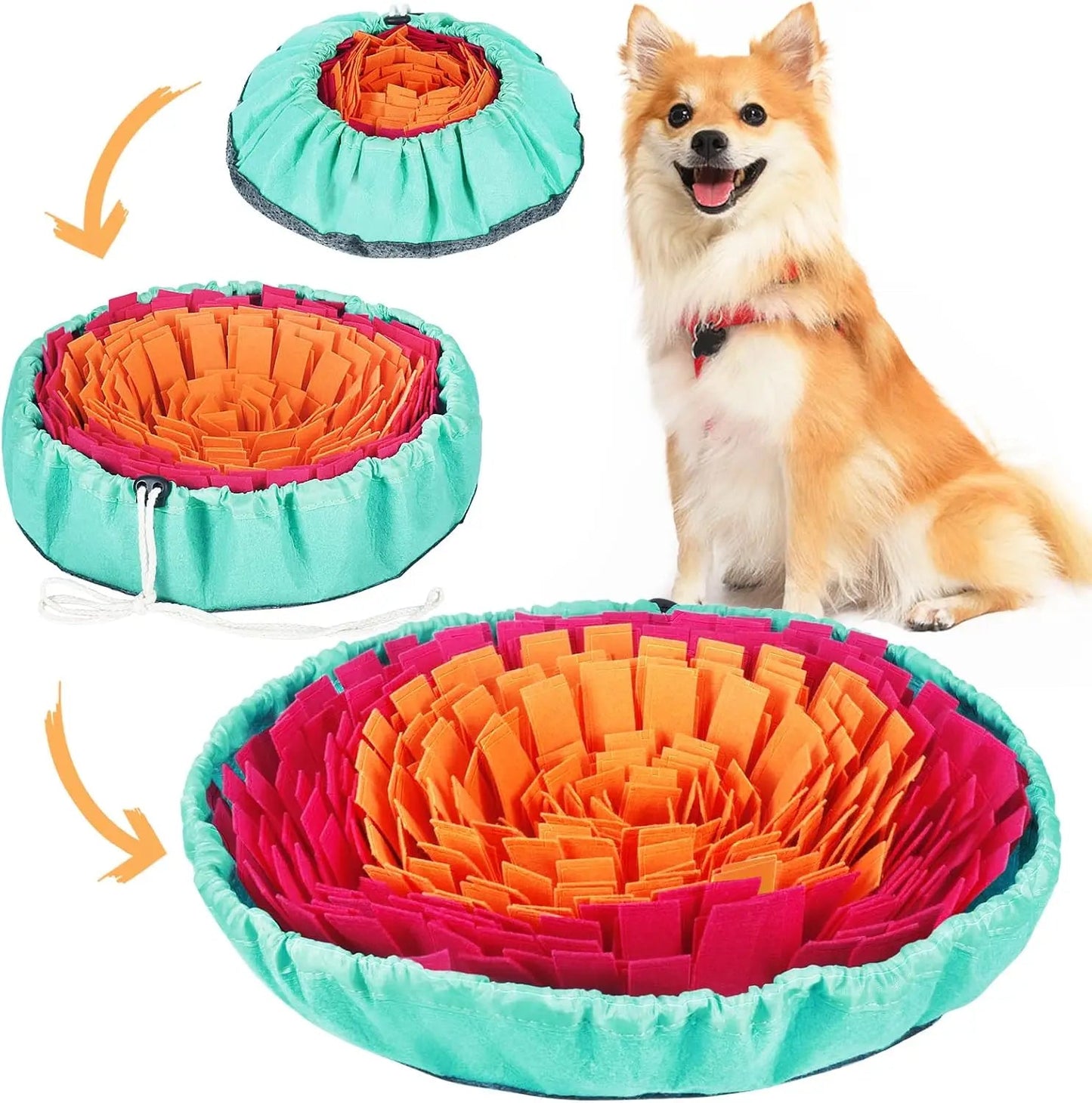 Pet Snuffle Mat for Dogs, Interactive Feed Game for Boredom, Encourages Natural Foraging Skills for Cats Dogs Bowl Travel Use - H. home supplies