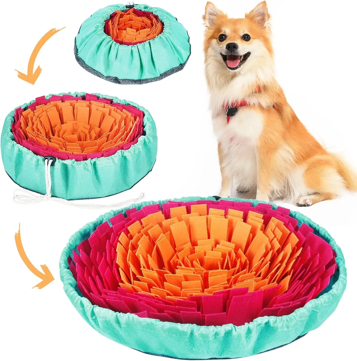 Pet Snuffle Mat for Dogs, Interactive Feed Game for Boredom, Encourages Natural Foraging Skills for Cats Dogs Bowl Travel Use - H. home supplies