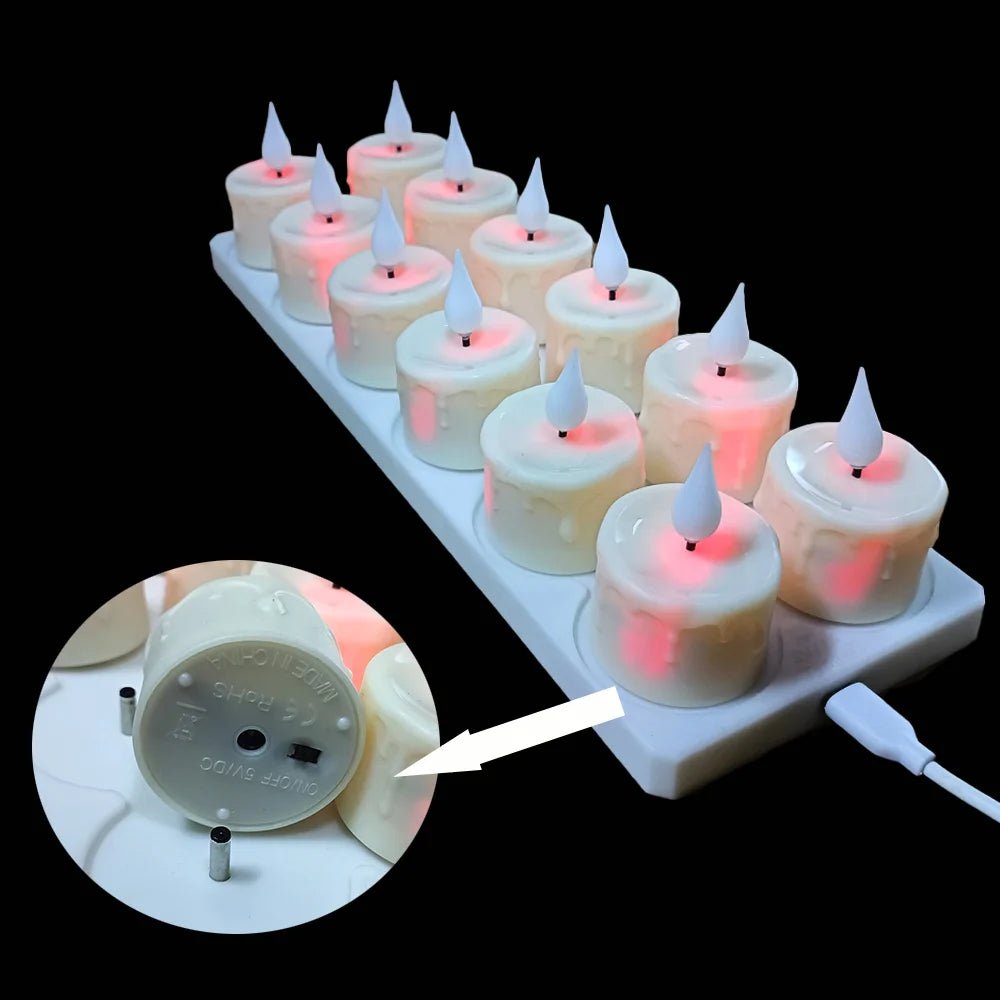 Rechargeable Candle Lamp With Remote Control LED Candles For Room Decor Birthday Home Decor Festival Decoration Flameless Candle - H. home supplies