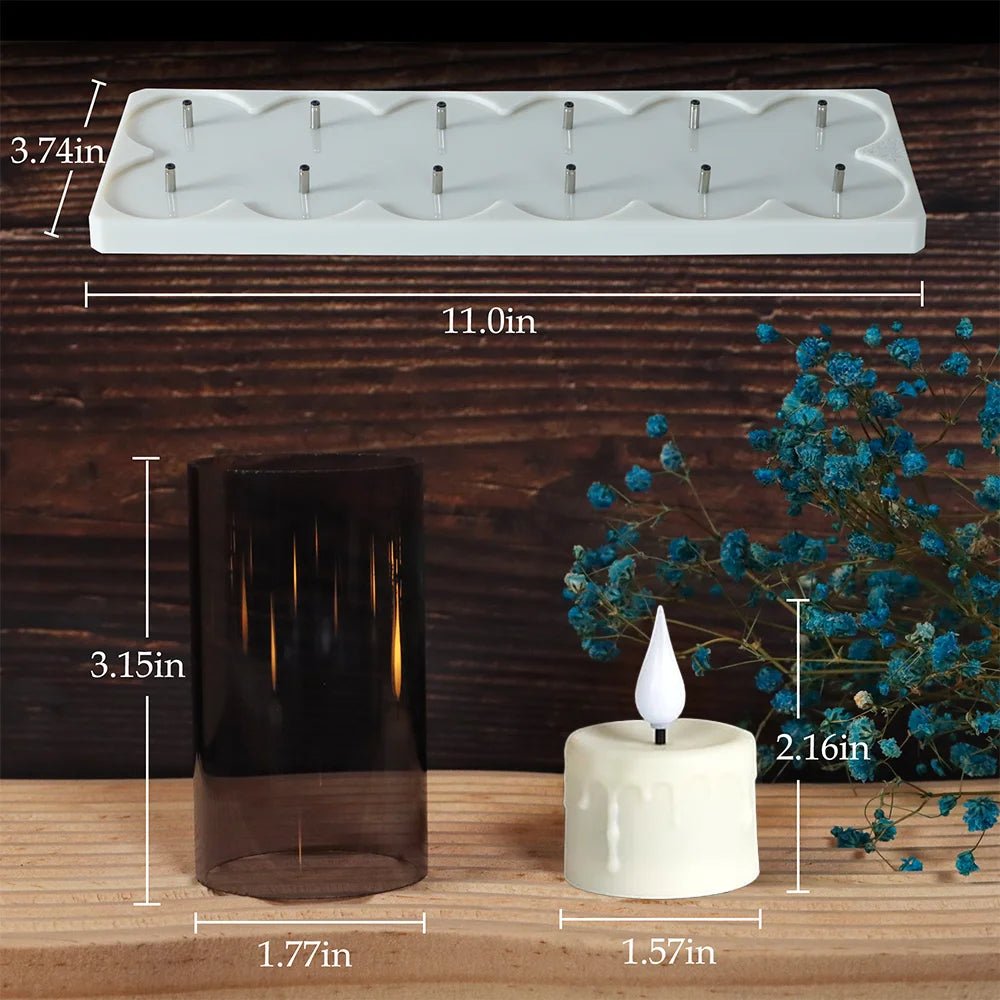 Rechargeable Candle Lamp With Remote Control LED Candles For Room Decor Birthday Home Decor Festival Decoration Flameless Candle - H. home supplies