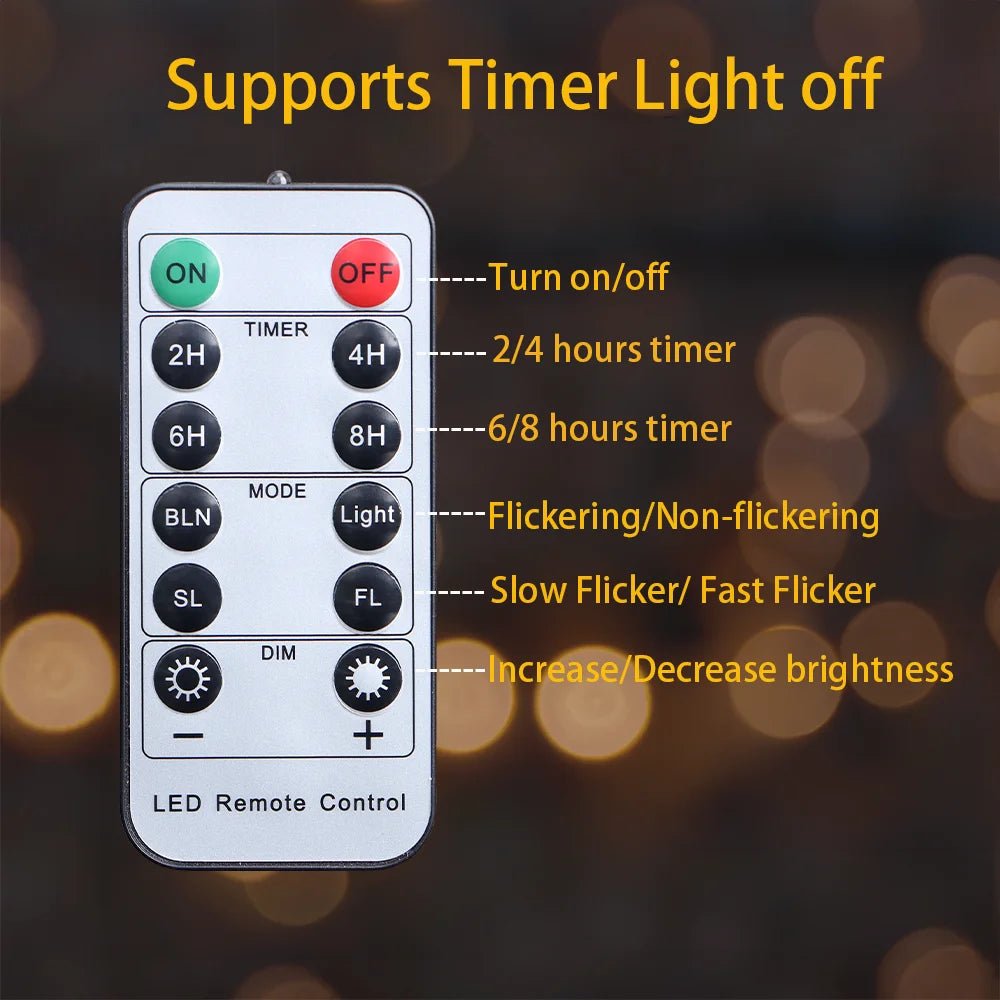 Rechargeable Candle Lamp With Remote Control LED Candles For Room Decor Birthday Home Decor Festival Decoration Flameless Candle - H. home supplies