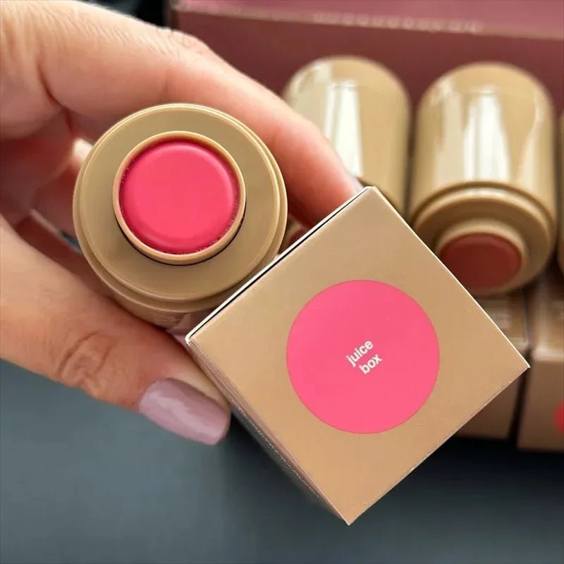 Rhod Pocket Blush LIP Stick Lip And Cheek Hydrating Stick Natural Rouge Powder Blush Cream Lipstick Cheek Easy To Apply Color - H. home supplies