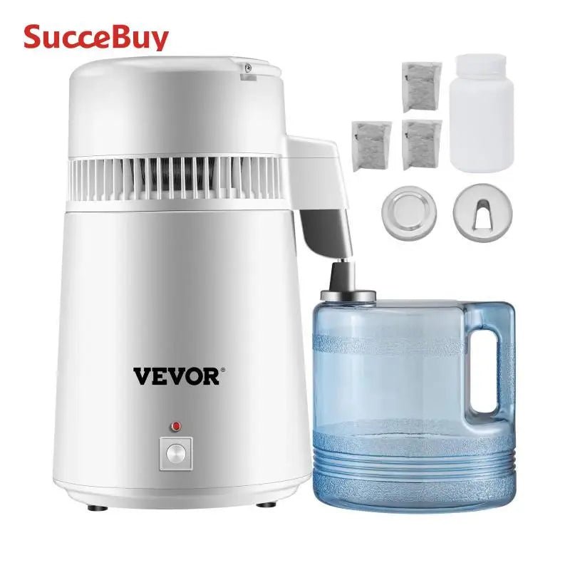 SucceBuy 4L Water Distiller Purifier Filter Dispenser Heating Drinking Bottle Softener Stainless Steel Home Appliance for Offic - H. home supplies