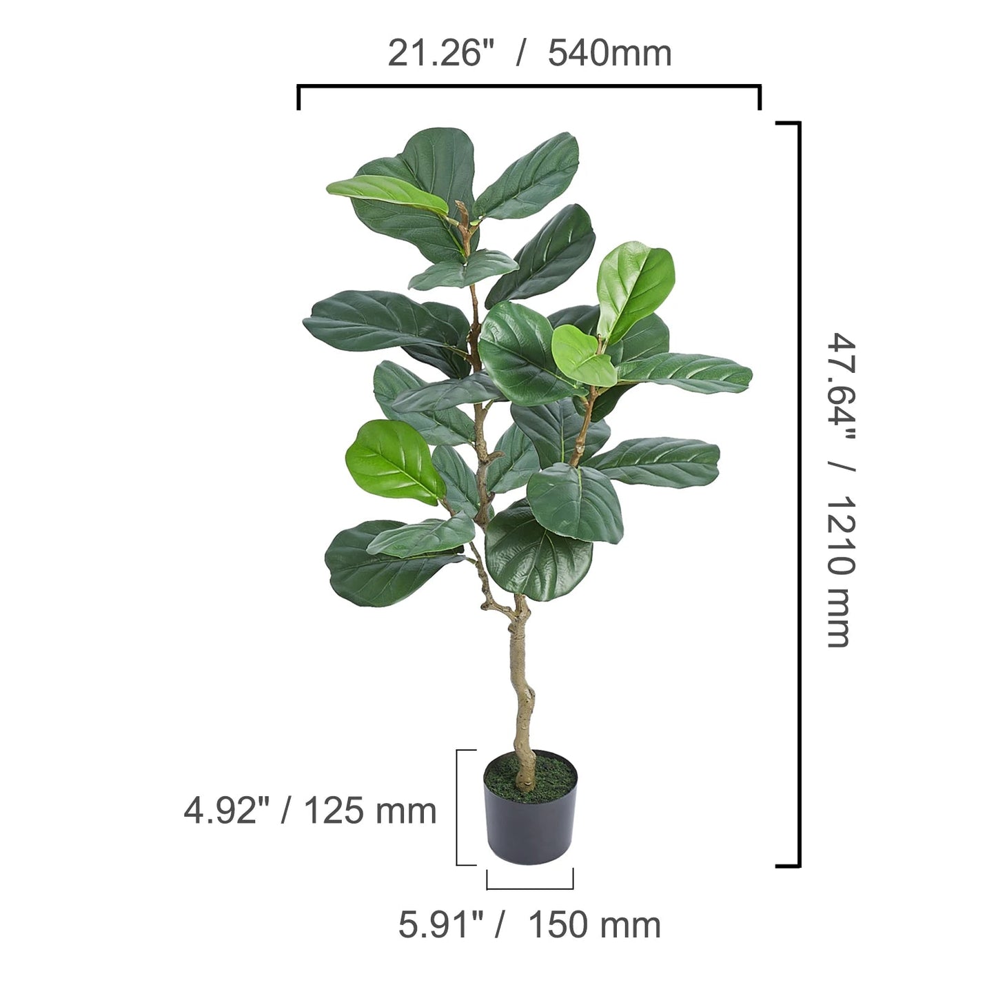 SucceBuy Artificial Olive Tree 4/5/6FT Tall Faux Plant Secure PE Material Anti - Tip Tilt Protection Low - Maintenance Tree for Home - H. home supplies