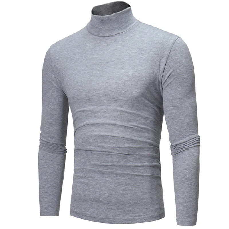 Thermal Underwear Tops Men Winter Clothes Thermal Shirt Autumn Men's Winter Tights High Neck Thin Slim Fit Long Sleeve T-shirt - H. home supplies