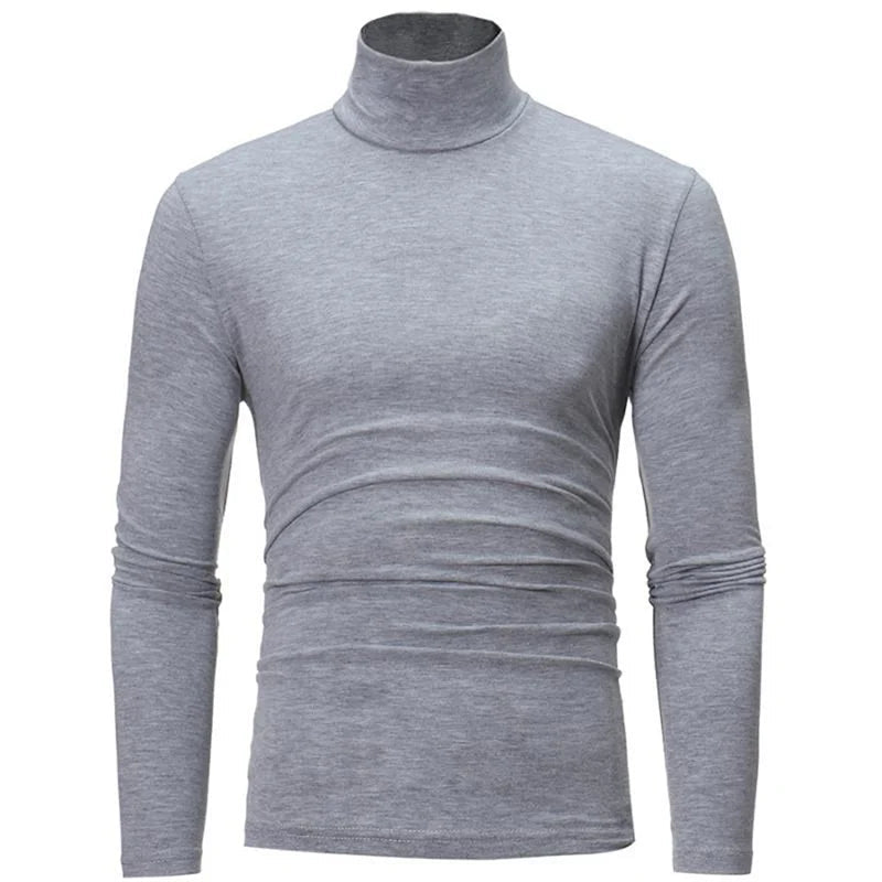 Thermal Underwear Tops Men Winter Clothes Thermal Shirt Autumn Men's Winter Tights High Neck Thin Slim Fit Long Sleeve T-shirt - H. home supplies