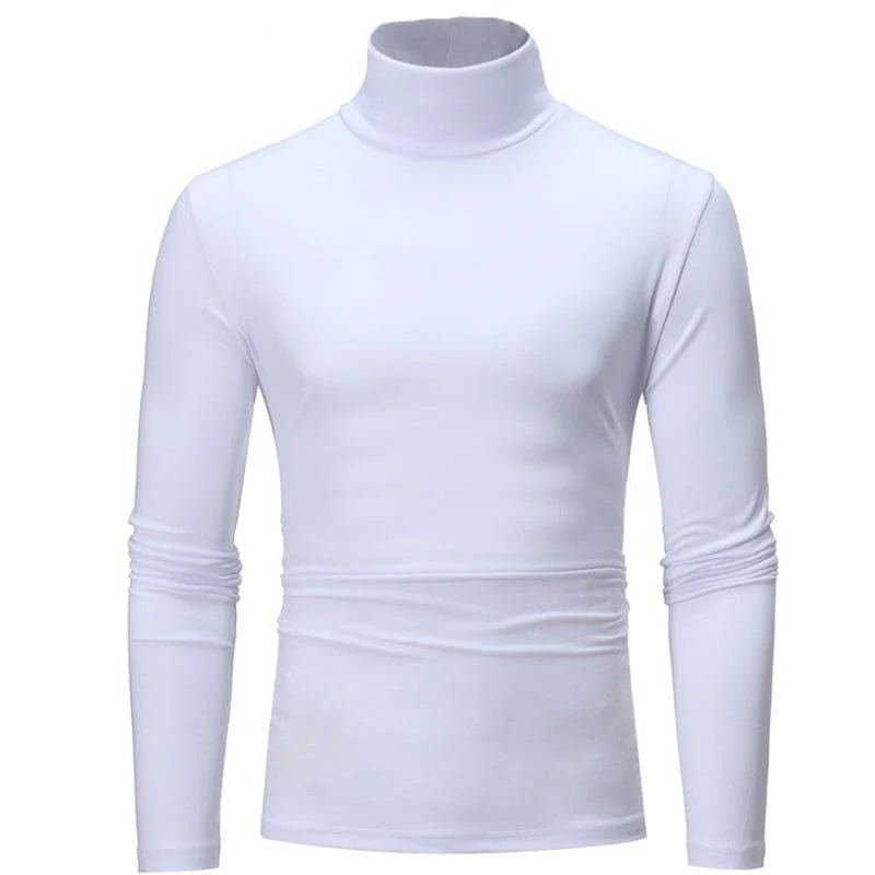 Thermal Underwear Tops Men Winter Clothes Thermal Shirt Autumn Men's Winter Tights High Neck Thin Slim Fit Long Sleeve T-shirt - H. home supplies